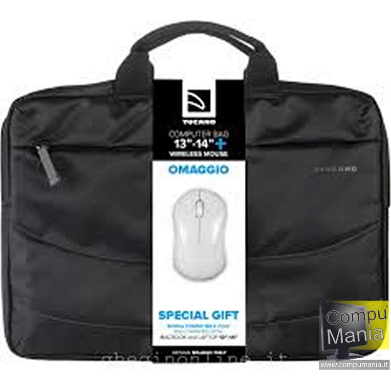 BU-BIDEA1314-WM-BK BORSA IDEA PC VGA 13.3/14 NERO + Mouse wireless