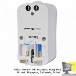 Adattatore da viaggio da 2A per prese elettriche 2 USB IPW-ADAPTER6