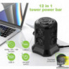 IUPS-PCP-TOWER02 Multipresa da Tavolo 8p + 4USB Nera