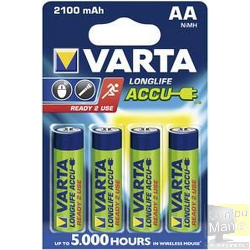 Batterie Stilo Ricaricabili 2100mAh blister 4pz. 56706