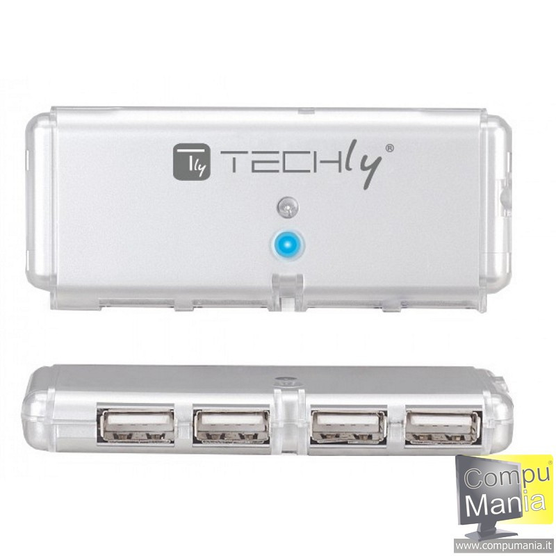 Hub USB Tascabile 4 porte Silver IUSB2-HUB599TY