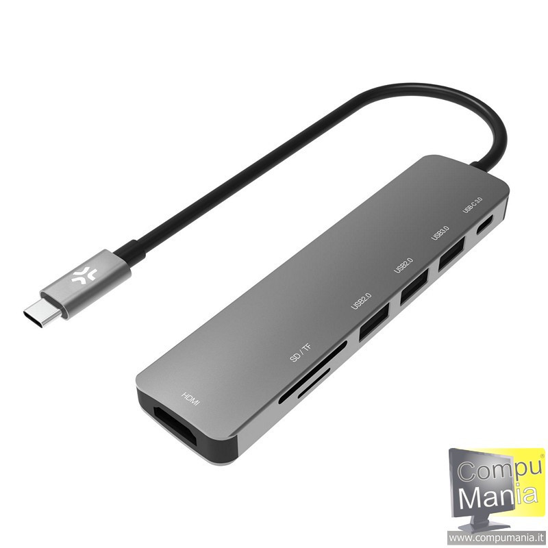 HUB C to 3 USB 1C 1 HDMI 1TF 1SD PROHUB7IN1SV