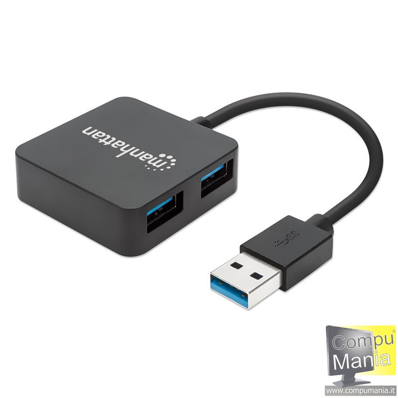 IUSB3-HUB4-BK Hub 4 porte USB3 nero