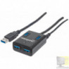 IUSB3-HUB4-BKP Hub USB 4 porte 3.0 nero c/adatt.