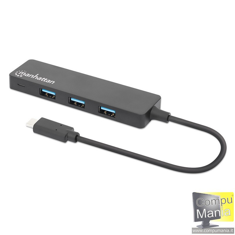 HUB USB-C SuperSpeed 4 porte nero IUSB31C-HUB430M