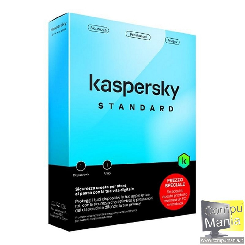 Kaspersky Standard 5 disp. 1 anno KL1041T5EFS-SLIM