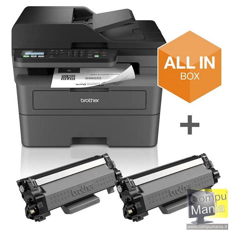 MFC-L2827DWXL mono A4 32ppm F/R WiFi 3 YW toner 6K