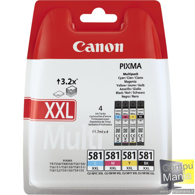 CLI-581XXL Multipack altissima capacità Pixma TR/TS