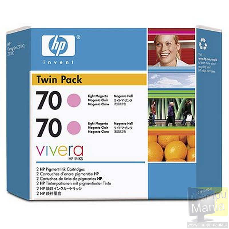 CB346A confezione 2 cartucce magenta n. 70