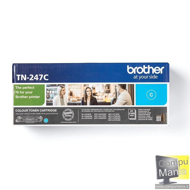 TN 247C ciano 2300 pag. per HL-L32xx, DCP L2550, MFC-L37xx