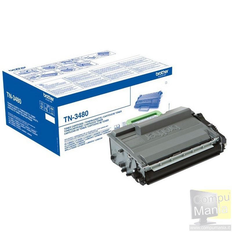 TN 3480 8000 pagine per HL, DCP e MFC L5x00, L6x00