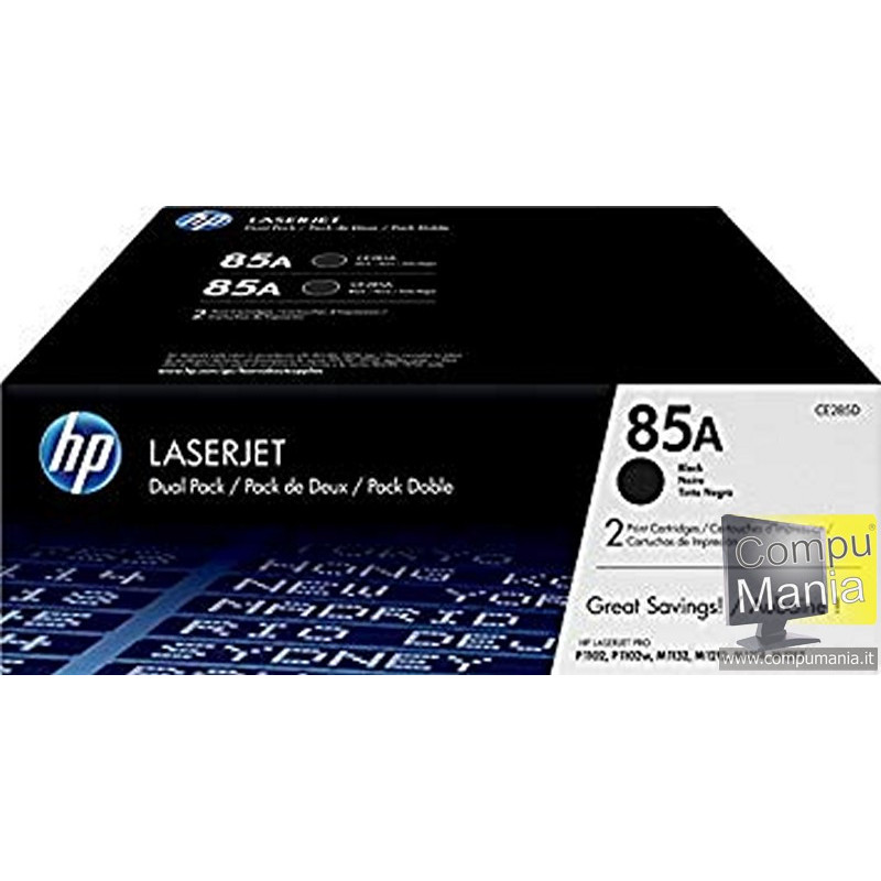 CE285AD kit 2 toner nero
