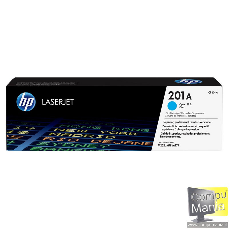 CF401A Toner ciano per HP 201A
