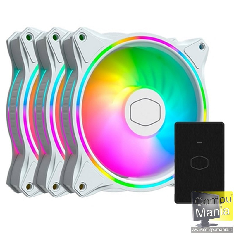Masterfan MF120 Halo 3in1 aRGB White 120x120x25 3 pz MFL-B2DW-183PA-R1